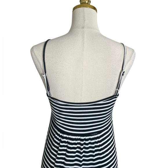 Calvin Klein Women’s Spaghetti Strap Black/White Striped Maxi Summer Dress Sz 4 - Picture 8 of 10